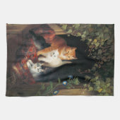 Linge De Cuisine Chat avec chatons (Art animal) (Horizontal)
