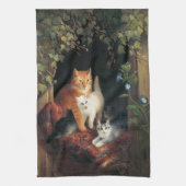 Linge De Cuisine Chat avec chatons (Art animal) (Vertical)
