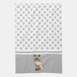 Linge De Cuisine Chat Birman écaille de tortue / Ragdoll mignon & p