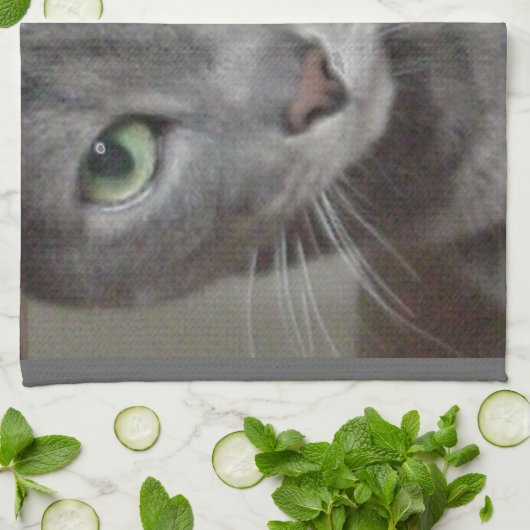 Linge De Cuisine Chat bleu russe (Plié)