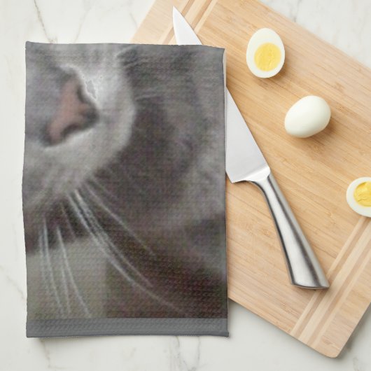 Linge De Cuisine Chat bleu russe (Quart Plié)