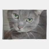 Linge De Cuisine Chat bleu russe (Horizontal)