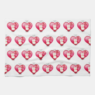 Linge De Cuisine Chat chanceux avec amour