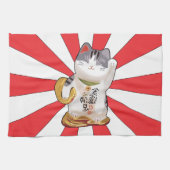 Linge De Cuisine Chat chanceux B (Horizontal)