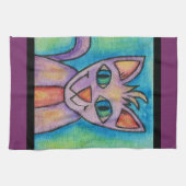Linge De Cuisine Chat Chaton Rose Violet (Horizontal)