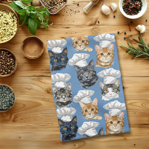 Linge De Cuisine Chat Chefs Cuisine Motif