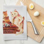 Linge De Cuisine Chat Chess Checkmate Louis Wain (Quart Plié)