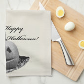 Linge De Cuisine Chat & Citrouille Joyeux Halloween (Quart Plié)