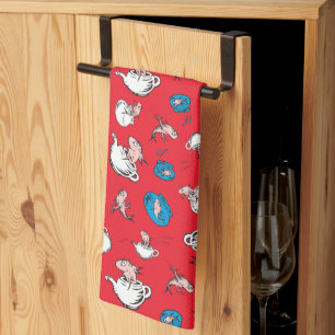 Linge De Cuisine Chat Dans Le Casquette   Le Motif rouge poisson