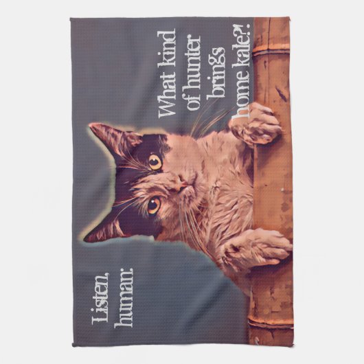 Linge De Cuisine Chat de chou frisé (Vertical)