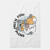 Linge De Cuisine Chat de design de vacances d'hiver amusant sous la (Vertical)