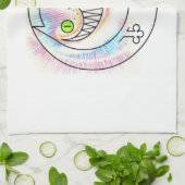Linge De Cuisine Chat de graisse avec cheshire Cat Grin (Plié)