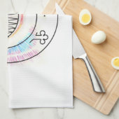 Linge De Cuisine Chat de graisse avec cheshire Cat Grin (Quart Plié)