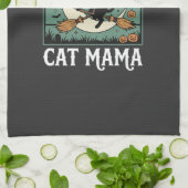 Linge De Cuisine Chat de Halloween Sorcière Maman (Plié)