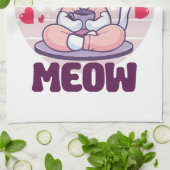 Linge De Cuisine Chat de méditation - Chat kawaii  (Plié)
