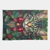 Linge De Cuisine Chat de Noël 2024 (Horizontal)