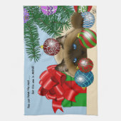 Linge De Cuisine Chat de Noël Boule (Vertical)