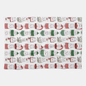 Linge De Cuisine Chat de Noël Festin Mignonne (Horizontal)