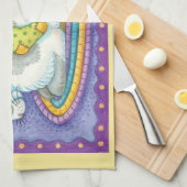 Linge De Cuisine Chat de Noël mignon dormant avec des souris dans l (Quart Plié)