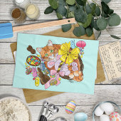 Linge De Cuisine Chat de Pâques Orange