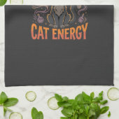 Linge De Cuisine Chat de sorcière ambiance Halloween (Plié)