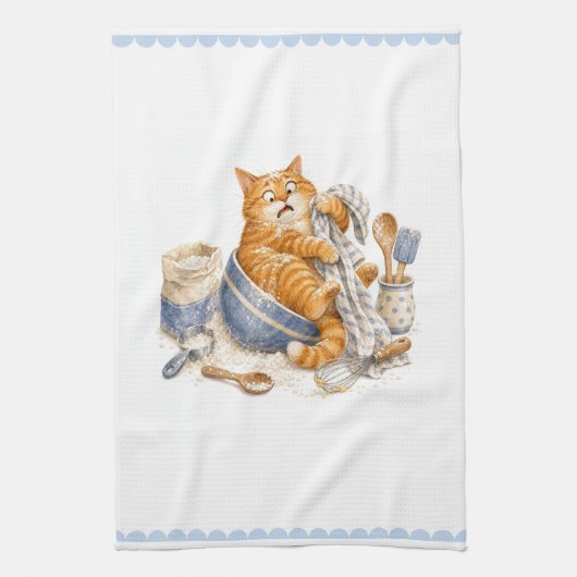 Linge De Cuisine Chat drôle dans la cuisine  (Vertical)