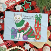 Linge De Cuisine Chat drôle moche de Noël