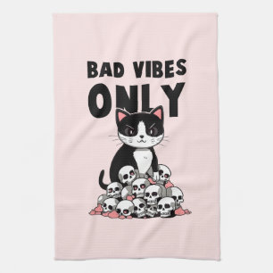 Linge De Cuisine Chat Edgy - Vibes Mauvaises Seulement