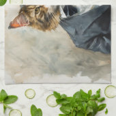 Linge De Cuisine Chat en costume (Plié)