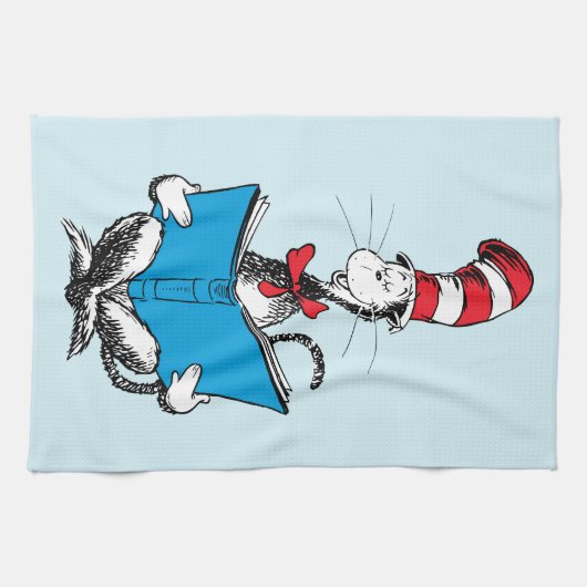 Linge De Cuisine Chat en lecture Casquette (Horizontal)