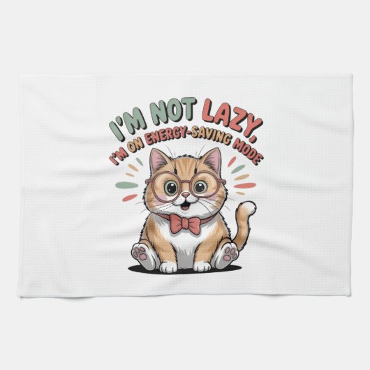 Linge De Cuisine Chat en mode d'économie d'énergie (Horizontal)