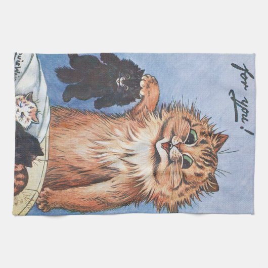 Linge De Cuisine Chat et chatons, Louis Wain (Horizontal)