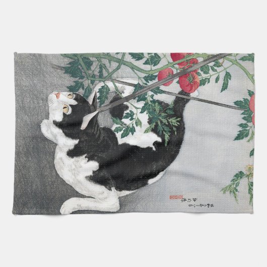 Linge De Cuisine Chat et tomate, Takahashi Shôtei (Horizontal)