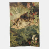 Linge De Cuisine Chat forestier en feuillage luxuriant (Vertical)