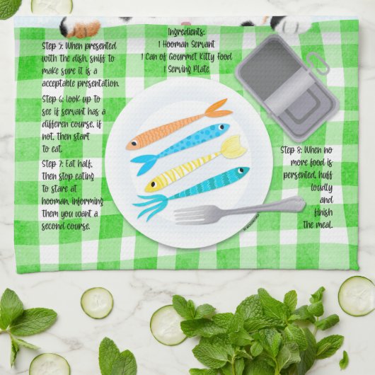 Linge De Cuisine Chat Funny Calico (Plié)