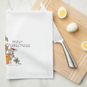 Linge De Cuisine Chat Funny Noël Cartographie mignonne souris souri (Quart Plié)