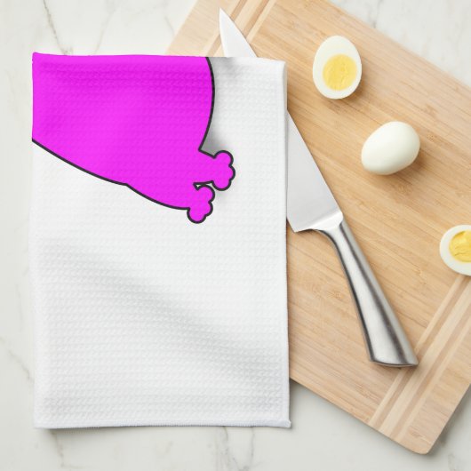 Linge De Cuisine Chat gras rose (Quart Plié)