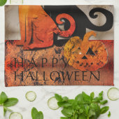 Linge De Cuisine Chat Halloween Kitty (Plié)