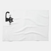 Linge De Cuisine Chat Kitty Noir mignon | Grand Kitten (Horizontal)