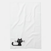 Linge De Cuisine Chat Kitty Noir mignon | Grand Kitten (Vertical)