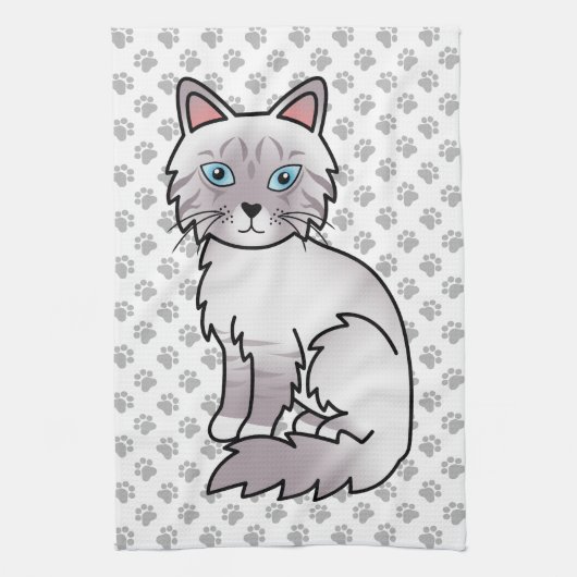 Linge De Cuisine Chat Lilac Point Tabby Birman / Ragdoll Mignon & P (Vertical)