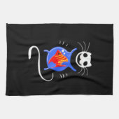 Linge De Cuisine Chat malin effrayant gothique (Horizontal)