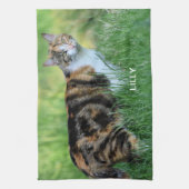 Linge De Cuisine Chat marron et blanc (Vertical)