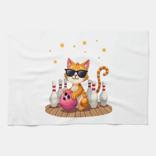 Linge De Cuisine Chat Mignon Avec Lunettes De Soleil Chat Jouant Au