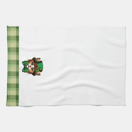 Linge De Cuisine Chat mignon/chaton Saint Patrick's Day (Horizontal)
