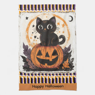 Linge De Cuisine Chat mignon citrouille Halloween