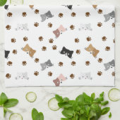 Linge De Cuisine Chat mignon et pattes    (Plié)