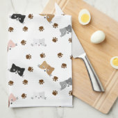 Linge De Cuisine Chat mignon et pattes    (Quart Plié)