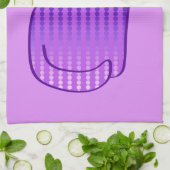 Linge De Cuisine Chat moderne du milieu du siècle, orchidée et viol (Plié)