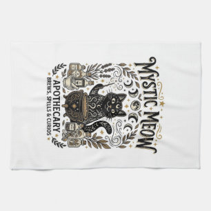 Linge De Cuisine Chat Mystique Miaou Sorcière Apothicaire Mystique 